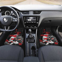 Personalised Hawaiian And Japanese Car Mats Aloha Koi Fish Palaka Patterns DT05 Set 2pcs - Front Black - Polynesian Pride