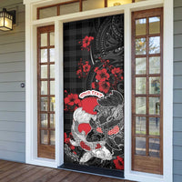Personalised Hawaiian And Japanese Door Cover Aloha Koi Fish Palaka Patterns DT05 - Polynesian Pride