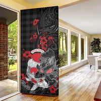 Personalised Hawaiian And Japanese Door Cover Aloha Koi Fish Palaka Patterns DT05 - Polynesian Pride