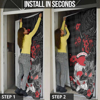 Personalised Hawaiian And Japanese Door Cover Aloha Koi Fish Palaka Patterns DT05 - Polynesian Pride