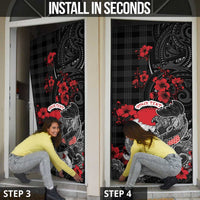 Personalised Hawaiian And Japanese Door Cover Aloha Koi Fish Palaka Patterns DT05 - Polynesian Pride