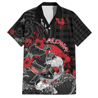 Personalised Hawaiian And Japanese Family Matching Tank Maxi Dress and Hawaiian Shirt Aloha Koi Fish Palaka Patterns - Polynesian Pride