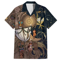 Hawaii Makahiki Family Matching Puletasi and Hawaiian Shirt Polynesian Sky And Earth - Polynesian Pride