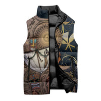 Hawaii Makahiki Sleeveless Puffer Jacket Polynesian Sky And Earth - Polynesian Pride
