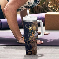 Hawaii Makahiki Tumbler With Handle Polynesian Sky And Earth - Polynesian Pride
