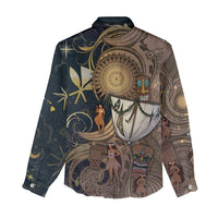 Hawaii Makahiki Women Casual Shirt Polynesian Sky And Earth - Polynesian Pride