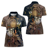 Hawaii Makahiki Women Polo Shirt Polynesian Sky And Earth - Polynesian Pride