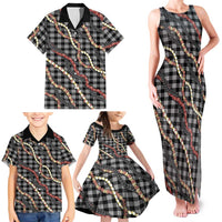 Hawaii Palaka Niihau Shell Lei Family Matching Tank Maxi Dress and Hawaiian Shirt Tropical Island Plaid Patterns DT05 - Polynesian Pride