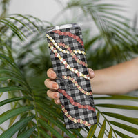 Hawaii Palaka Niihau Shell Lei Skinny Tumbler Tropical Island Plaid Patterns