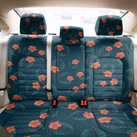 Hawaii Monstera Back Car Seat Cover Hibiscus Flowers Simple Style - Polynesian Pride