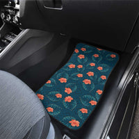 Hawaii Monstera Car Mats Hibiscus Flowers Simple Style - Polynesian Pride