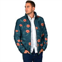 Hawaii Monstera Padded Jacket Hibiscus Flowers Simple Style DT05 - Polynesian Pride
