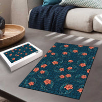 Hawaii Monstera Puzzle Hibiscus Flowers Simple Style DT05 - Polynesian Pride