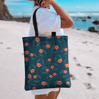 Hawaii Monstera Tote Bag Hibiscus Flowers Simple Style DT05 - Polynesian Pride