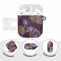 Hawaii AirPods Case Purple Polynesian Monstera Patterns DT05 - Polynesian Pride