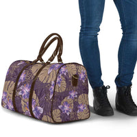 Hawaii Travel Bag Purple Polynesian Monstera Patterns - Polynesian Pride