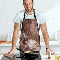 Hawaii Apron Brown Polynesian Monstera Patterns - Polynesian Pride
