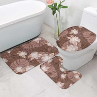 Hawaii Bathroom Set Brown Polynesian Monstera Patterns - Polynesian Pride