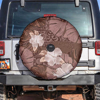 Hawaii Spare Tire Cover Brown Polynesian Monstera Patterns - Polynesian Pride