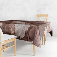 Hawaii Tablecloth Brown Polynesian Monstera Patterns - Polynesian Pride