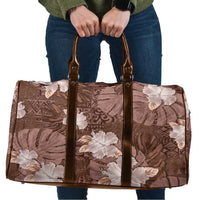 Hawaii Travel Bag Brown Polynesian Monstera Patterns - Polynesian Pride