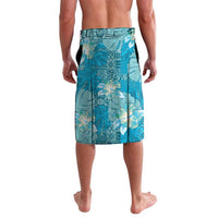 Hawaii Lavalava Teal Polynesian Monstera Patterns - Polynesian Pride