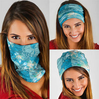 Hawaii Neck Gaiter Teal Polynesian Monstera Patterns DT05 - Polynesian Pride