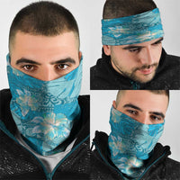 Hawaii Neck Gaiter Teal Polynesian Monstera Patterns DT05 - Polynesian Pride
