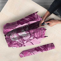 Hawaii Umbrella Magenta Polynesian Monstera Patterns - Polynesian Pride