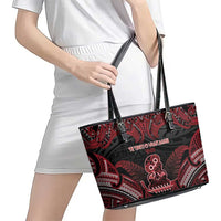 New Zealand Waitangi Day Leather Tote Bag Te Tiriti O Waitangi 1840 DT05 - Polynesian Pride