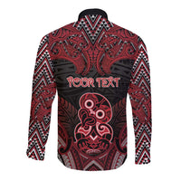 Personalised New Zealand Waitangi Day Long Sleeve Button Shirt Te Tiriti O Waitangi 1840 DT05 - Polynesian Pride