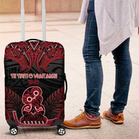 New Zealand Waitangi Day Luggage Cover Te Tiriti O Waitangi 1840 DT05 Black - Polynesian Pride