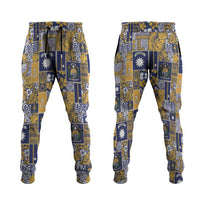 Ekamawir omo Nauru Jogger Pants Pacific Patchwork Xmas Vibes - Polynesian Pride