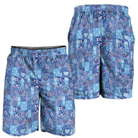 Federated States of Micronesia Merry Christmas Shorts for Men Pacific Patchwork Xmas Vibes - Polynesian Pride