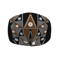 Fiji Brown Masi Pattern Jeff Hat Fijian Tapa