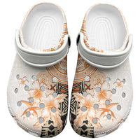 Fiji Clogs Shoes Masi Tapa Pattern Brown LT05 Brown - Polynesian Pride