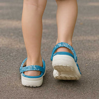 Fiji Marau na Kerisimasi Clogs Shoes Aqua Tagimoucia Tapa Masi Tribal - Polynesian Pride