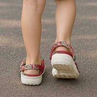 Fiji Marau na Kerisimasi Clogs Shoes Red Tagimoucia Tapa Masi Tribal - Polynesian Pride