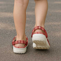 Fiji Marau na Kerisimasi Clogs Shoes Red Tapa Masi Inspired Christmas - Polynesian Pride