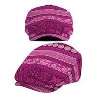 Fiji Marau na Kerisimasi Jeff Hat Pink Tapa Masi Inspired Christmas - Polynesian Pride