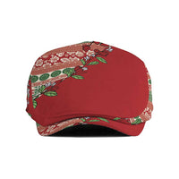 Fiji Marau na Kerisimasi Jeff Hat Red Tagimoucia Tapa Masi Tribal - Polynesian Pride