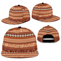 Fiji Marau na Kerisimasi Snapback Cap Gold Tapa Masi Inspired Christmas - Polynesian Pride