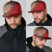 Fiji Marau na Kerisimasi Snapback Cap Red Tagimoucia Tapa Masi Tribal - Polynesian Pride