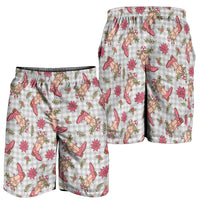 Gray Paniolo Palaka Hawaiian Cowgirl Christmas Shorts for Men LT9 - Polynesian Pride