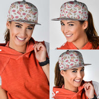 Gray Paniolo Palaka Hawaiian Cowgirl Christmas Snapback Cap - Polynesian Pride