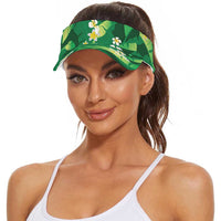 Green Banana Leaf Hawaii Sun Visor Cap Lau Maia Plumeria Tropical Summer Vibes