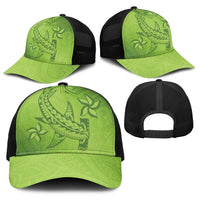 Green Gradient Polynesia Baseball Net Cap Hawaiian Tribal Hammerhead Shark Tattoo LT14 - Polynesian Pride