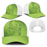 Green Gradient Polynesia Baseball Net Cap Hawaiian Tribal Hammerhead Shark Tattoo LT14 - Polynesian Pride