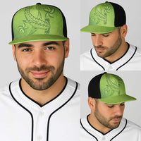 Green Gradient Polynesia Baseball Net Cap Hawaiian Tribal Hammerhead Shark Tattoo LT14 - Polynesian Pride