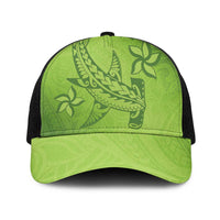Green Gradient Polynesia Mesh Trucker Cap Hawaiian Tribal Hammerhead Shark Tattoo LT14 One Size Black Green - Polynesian Pride